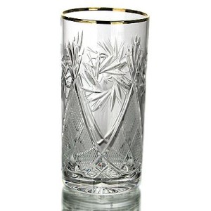 Kristāla glāzes ar zeltu 330ml, 6gab.
